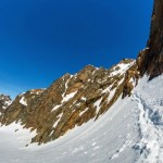 Abklettern am Schalfjoch.