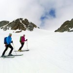 In der Abfahrt nach dem Guslarjoch, der Schnee wird besser!